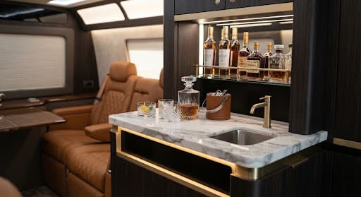 Private luxury van lavatory