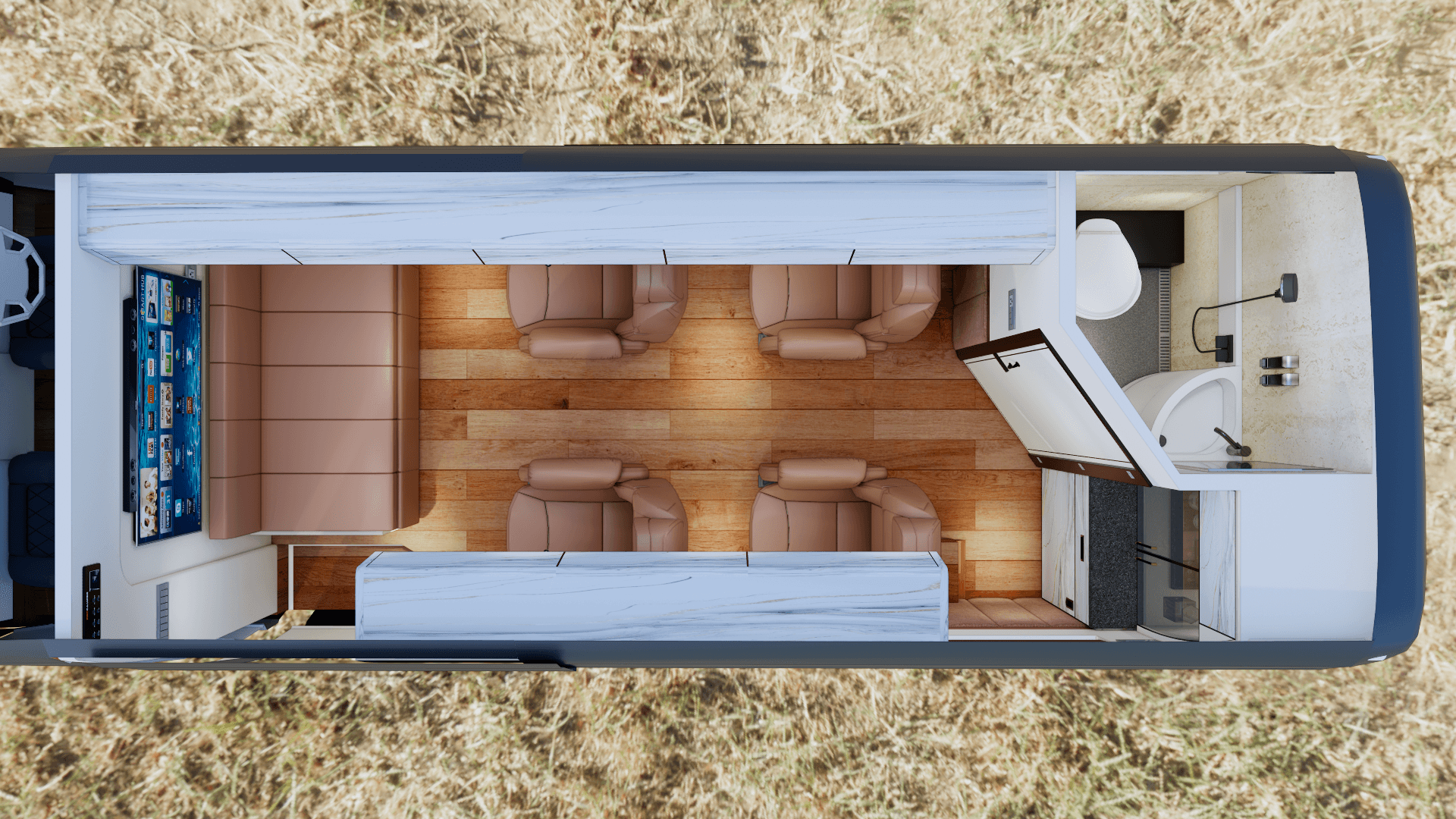 Luxury van floorplan
